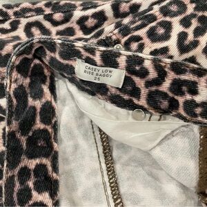 PacSun Brown and Black Leopard Casey Low Rise Baggy Jeans Womens Size 25